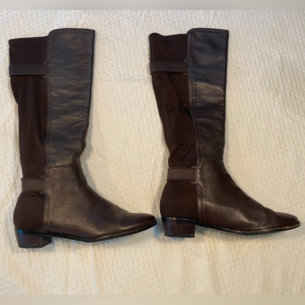 Cole Haan Brown Leather Knee-High Boots - Size 9.5